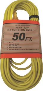 14/3 50'300 V Extension Yellow With Strap