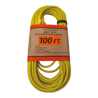 100 Ft. 16/3 300 Volt Insulated Extension Cord W/lighted Ends (Yellow) Main image