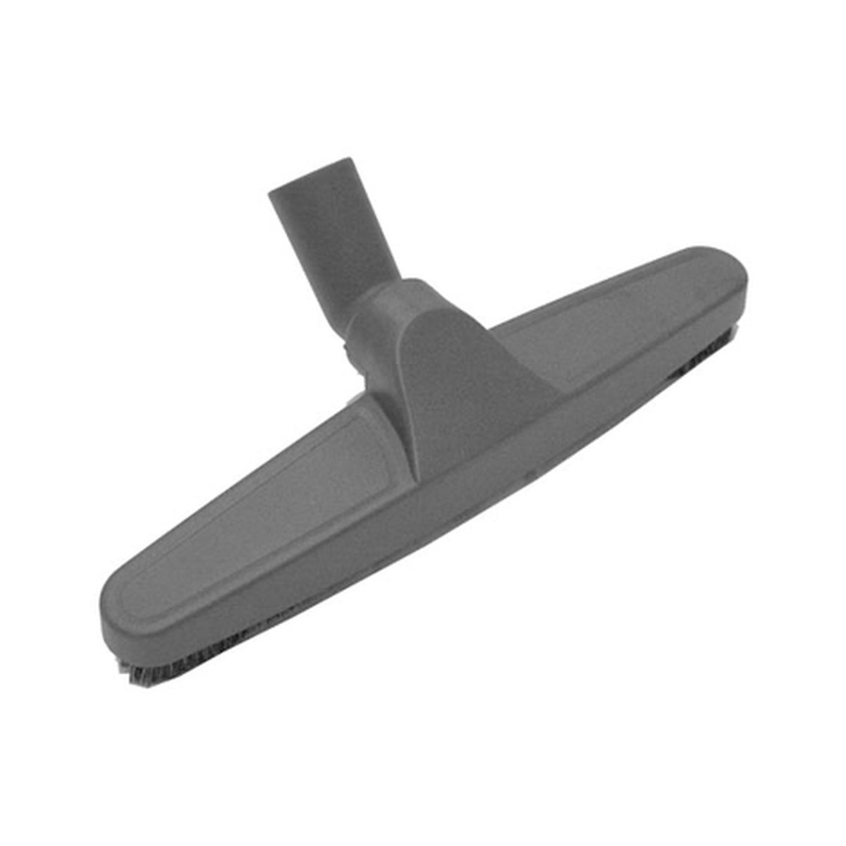 12 Inch Wide Mouth Floor Brush with Horsehair Bristles - Gray