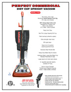 P105 12" Commercial Dirt Cup Upright Vacuum