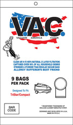 VAC 36 - TRISTAR / COMPACT H-10 HEPA Filtration Vacuum Bag - 9 Bags
