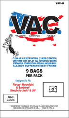 VAC 44 - RICCAR Moonlight & Sunburst SIMPLICITY Jack & Jill H-10 HEPA Vacuum Bag - 9 Bags