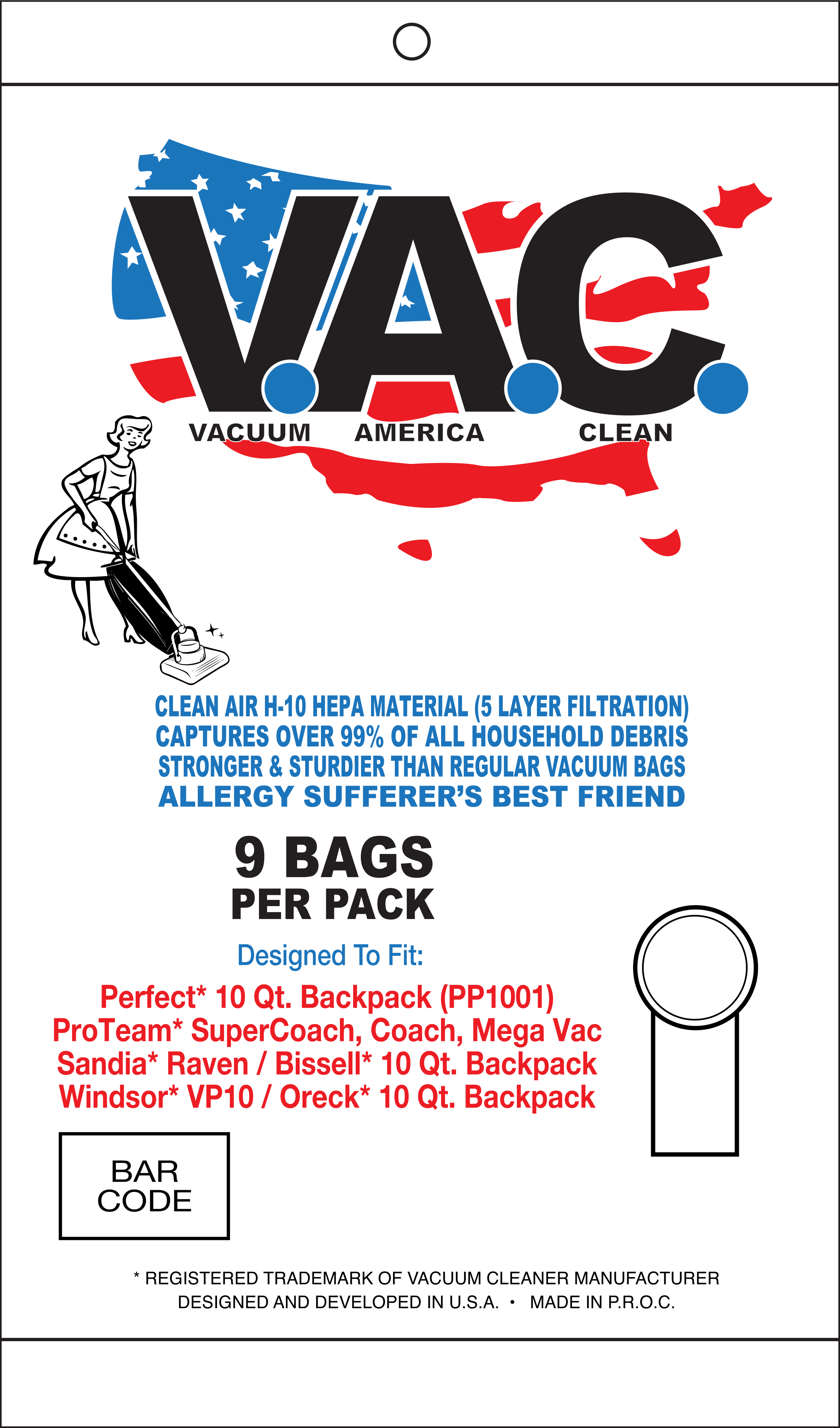 6qt Backpack 10 10 9pk Clear Poly Main image