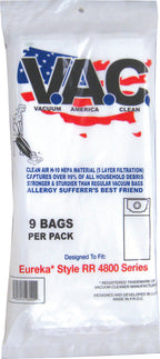 VAC 11 - EUREKA Style RR H-10 HEPA Filtration Vacuum Bag - 9 Bags