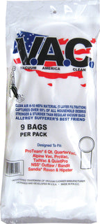 VAC 20 - PROTEAM 6 Quart Backpack Quartervac Alpine NSS Outlaw H-10 HEPA Vacuum Bag - 9 Bags