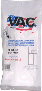 VAC 26 - EUREKA Style LS H-10 HEPA Filtration Vacuum Bag - 9 Bags