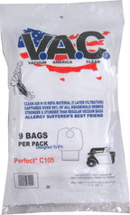 VAC 4 - PERFECT C105 H-10 HEPA Filtration Vacuum Bag - 9 Bags